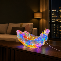 Décoration de table en plastique lumineuse LED, sculpture de fruit holographique, banane prismatique irisée, faite à la main, ornement cadeau