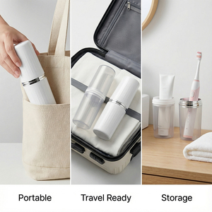 Moderno Organizador <span class=keywords><strong>de</strong></span> Pasta <span class=keywords><strong>de</strong></span> Dientes Rectangular <span class=keywords><strong>de</strong></span> Plástico PP, Impermeable, Portátil, Grande, Moldeado por Inyección, Caja y Vaso para Cepillo <span class=keywords><strong>de</strong></span> Dientes <span class=keywords><strong>de</strong></span> Viaje - Product Image 3