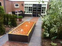Fontaine d'eau en acier corten pour extérieur, cascade, décoration de jardin