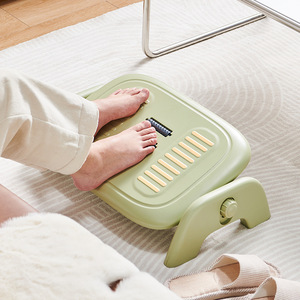 Adjustable <b>Plastic</b> Footrest <b>Stool</b> For Office Desk And Home Use Green Gray Black Color Adult Elderly Massage Support - Product Image 1