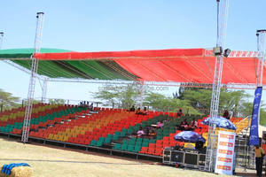 Modular metal sports grandstand Soccer <b>bench</b> with tribune seats Durable and easy to assemble - Product Image 5
