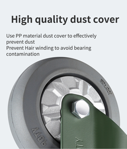 Geräuschlose 4-Zoll-Industriegummi-Lenkrollen Hochleistungsgummi-Lenkräder - Product Image 3