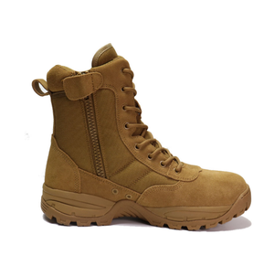 Botas Tácticas de Cuero de Gamuza Personalizadas ODM/OBM de Fábrica para Verano en Zonas Cálidas TSB09 con Cremallera Lateral, Zapatos de Combate - Product Image 2