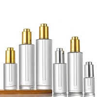 Venta al por Mayor de Fabricantes: Botellas de Vidrio Esmerilado Transparente con Gotero para Aceites Esenciales de 10ml, 20ml, 30ml y 50ml