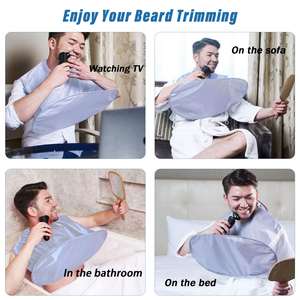 Epsilon barba grembiule per capelli Cape barba bavaglino bavaglino impermeabile Catcher panno per toelettatura per uomo barba rasatura <span class=keywords><strong>parrucchiere</strong></span> - Product Image 3