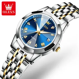 OLEVS – montre de luxe en acier inoxydable pour femme, bracelet avec affichage de la Date, étanche, horloge pour fille, nouvelle collection 9931