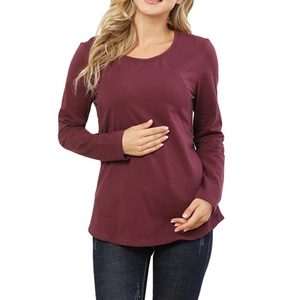 Vente en gros de vêtements <span class=keywords><strong>d</strong></span>'<span class=keywords><strong>allaitement</strong></span> en coton doux pour le printemps et l'automne, t-<span class=keywords><strong>shirt</strong></span> à manches longues, <span class=keywords><strong>tee</strong></span>-<span class=keywords><strong>shirt</strong></span> <span class=keywords><strong>d</strong></span>'<span class=keywords><strong>allaitement</strong></span>, hauts de maternité, chemises <span class=keywords><strong>d</strong></span>'<span class=keywords><strong>allaitement</strong></span> pour bébé - Product Image 1