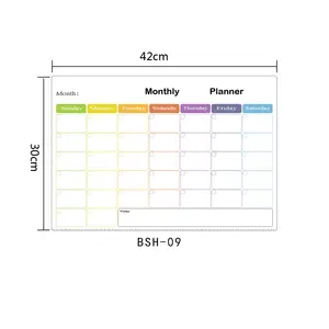 Magnetic Weekly & Monthly Calendário Planner Whiteboard Ímã do refrigerador Mensagem diária Desenho Refrigerador White Board