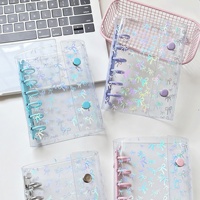 A7 Schmetterling-Flash-Binder Laser-PVC-Etui 6-Loch Handbuch Reisetagebuch Studenten-Album Geschenk