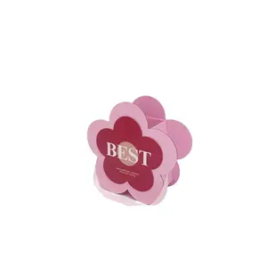 Caixa de arranjo de flores para decoração de flores vida eterna rosa roxo tridimensional melhor caixa de flores escavada à mão