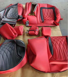 Housses de siège auto sur mesure en suède et similicuir mélangés pour 5 places, compatibles Volkswagen Golf, <span class=keywords><strong>VW</strong></span> Golf, Caddy, Passat B8, Transporter <span class=keywords><strong>T5</strong></span>, Polo - Product Image 1