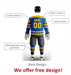 Jersey Hoki Tim Kustom Bordir Pakaian Hoki Es Jahitan Jersey Hoki Es - Product Image 6