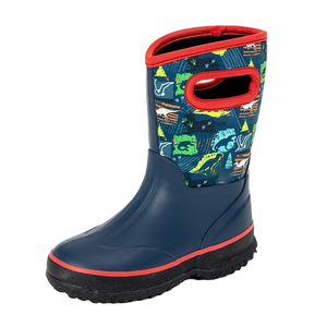 Bottes d'hiver imperméables en néoprène et caoutchouc résistantes pour enfants unisexe, bottines de pluie thermiques pour l'été, directement de l'usine - Product Image 1