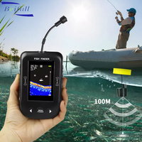 Buscadores de peces de Sonar portátil de 100M, pesca para barco, señuelo, lago, mar, pesca, alarma, ecosonda