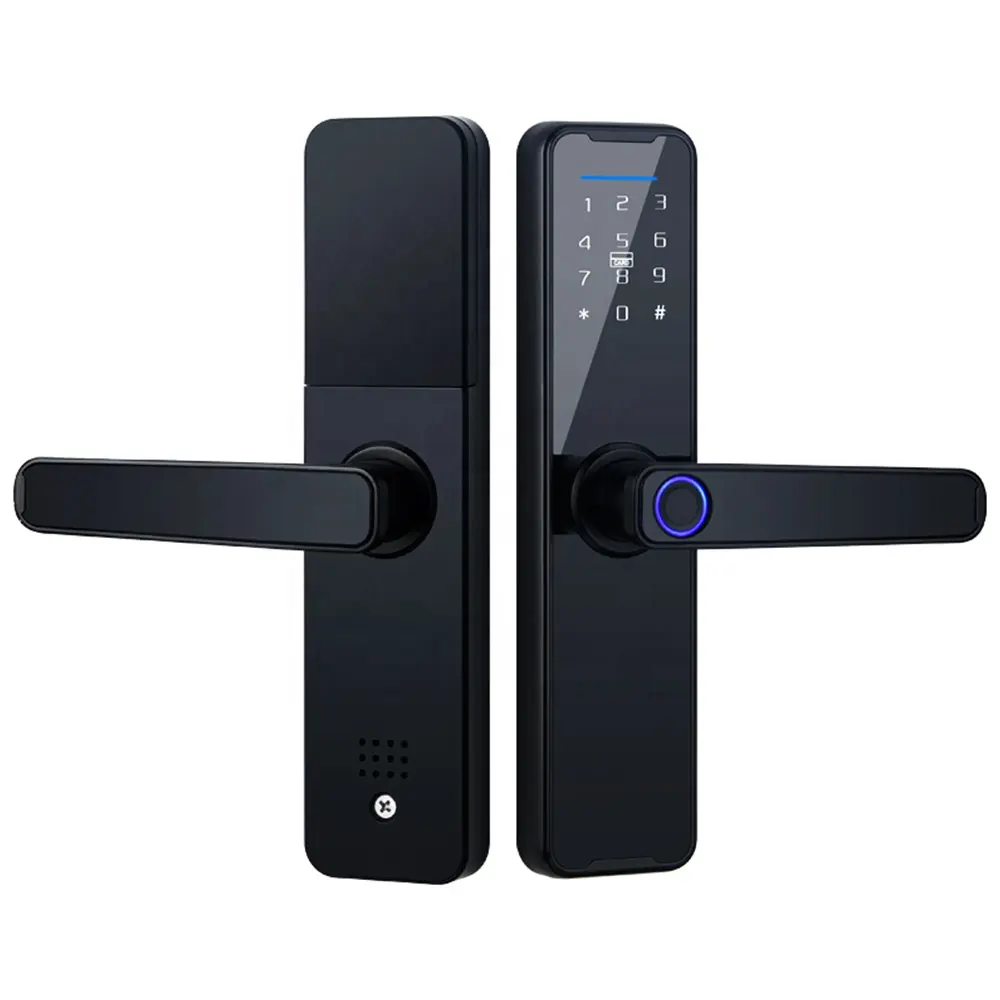 Semi-automatic Smart Lock For Wooden Door Use Password Fingerprint Smart Lock For Home Safety Use