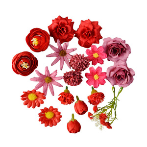 ชุดวัสดุทำดอกไม้ประดิษฐ์ Dongchen Crafts ดอกไม้ผ้าไหมขนาด 10 ซม.-30 ซม. สำหรับทำเครื่องประดับศีรษะ กิ๊บติดผม หมวกสำเร็จการศึกษา - Product Image 5