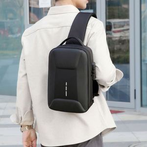 Hard Shell Chest <b>Bag</b> Men's High-grade Shoulder <b>Bag</b> <b>Crossbody</b> Anti-theft Leisure Waterproof Cycling <b>Small</b> Chest <b>Bag</b> - Product Image 6