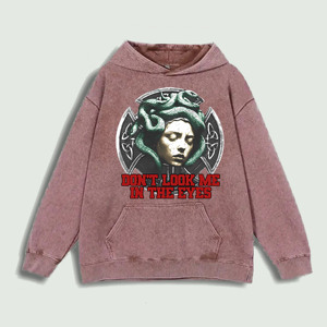 เสื้อฮู้ดลายกราฟิกเมดูซ่า “อย่ามองฉันด้วยตา” ผ้าฝ้าย 100% คลังสินค้าในสหรัฐอเมริกา มี 6 สี - Product Image 3