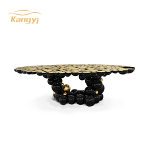 Đồ Nội Thất Hình Quả Cầu Phòng Ăn Phổ Biến Hiện Đại Sang Trọng 2023 Bộ Bàn Ăn Và Ghế Mạ Vàng Thép Không Gỉ 304 - Product Image 1