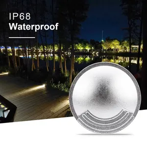 أحدث مصباح IP67 رفيع للغاية من الفولاذ المقاوم للصدأ 316 مصباح إضاءة LED مقاوم للماء يثبت على الدَرَج تحت الأرض بقوة 3 واط و24 فولت تيار مستمر لإضاءة المشي فوق الأرض