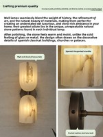 Applique murale LED moderne en marbre espagnol, finition noire, double température de couleur, 500 lumens, CRI 90, garantie 5 ans, pour chambre à coucher
