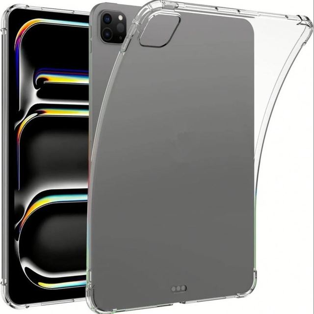 Silicon Case for iPad Pro 13 11 Air 2024 12.9 2022 Mini 10.2 9.7 10.5 Clear Transparent Case Soft TPU Back Cover Tablet Case
