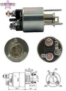 KD NOUVEAU SOLENOÏDE ZM2-595 12V Solénoïde de démarreur Pièces automobiles pour FIAT <span class=keywords><strong>Brava</strong></span> 1996-2001 - Product Image 2