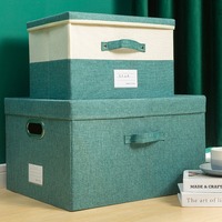Contenedor de Almacenamiento Plegable Rectangular Personalizado con Asa, Caja de Almacenamiento de Tela OEM de Fábrica para Organizar Ropa, Libros, Archivos y Juguetes