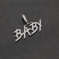 Pendentif personnalisé CP21 Iced Out en zircon cubique, chaîne en laiton plaqué or, bijoux hip-hop unisexe, cadeau d'anniversaire ou de fête