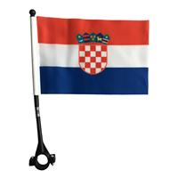 Drapeaux de vélo personnalisés en polyester 14x21cm avec support et mât, drapeau de sécurité pour la conduite et les événements en plein air