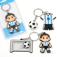 Porte-clés personnalisé en PVC, caoutchouc, silicone, avec logo sur mesure, motif coupe de football, fabricants de porte-clés en PVC