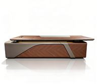 Bureau de direction moderne de luxe en bois massif, design élégant et durable avec panneaux