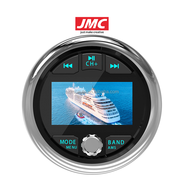 JMC 3inch Marine Stereo Waterproof MP3 Player FM AM BT Music MP5 Player Subwoofer for Golf UV Boat Marine Audio