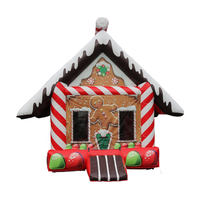Vente flash - Château gonflable de Noël pas cher, structure de saut gonflable en PVC, certifié CE, capacité de 8 à 10 personnes, personnalisable