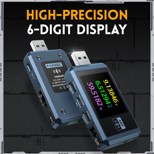 FNIRSI FNB48P Probador USB, Voltímetro, Amperímetro TIPO-C, Detección de Carga Rápida, Medición de Capacidad y Ondulación con Metal - Product Image 6