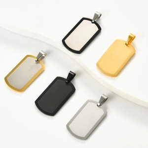 จี้ห้อยคอสแตนเลสสตีลรูปทรง Dog Tag สำหรับทุกเพศ สไตล์ฮิปฮอป ลายโล่ห์อเมริกัน  เครื่องประดับ - Product Image 1