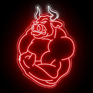 Logo d'entreprise personnalisé en néon LED, impression UV, néons pour salle de sport, enseignes néon personnalisées créatives pour la décoration murale de la salle de <span class=keywords><strong>fitness</strong></span> et de billard - Product Image 1