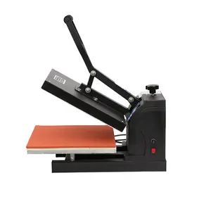 Renlitong 38*38 Quality High Pressure Planer heat transfer printing logo silhouette heat press machine for garment hats bags