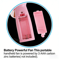 Mini Tragbarer Plastik-LED-Nachrichtenventilator mit Anpassbarem Text, Blinkende Anzeige, Handventilator für Hochzeiten, Geburtstage, Silvester-Partys