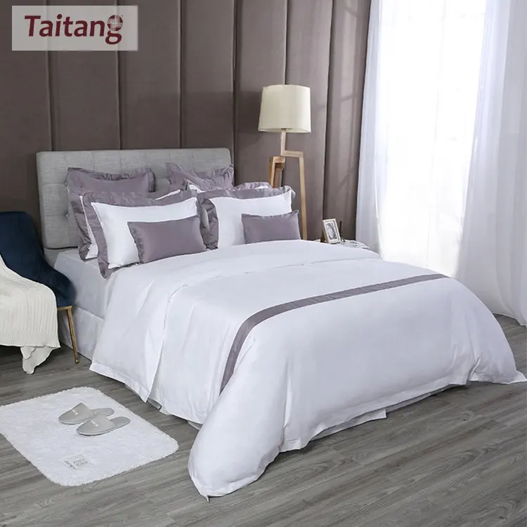 تايتانج 5 نجوم الأبيض 100% المصرية غطاء سرير مصنوع من القطن ملاءات طقم سرير الكتان غطاء لحاف غطاء سرير للفندق