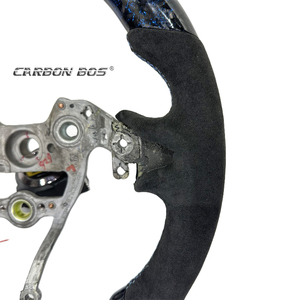 Volante de Fibra de Carbono Forjado Azul con LED y Alcántara para Hyundai Elantra <span class=keywords><strong>N</strong></span> I30 <span class=keywords><strong>I20</strong></span> 2019 2020 2021 2022 <span class=keywords><strong>2023</strong></span> 2024 2025 - Product Image 2