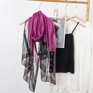 Collection Printemps-Été 2025 <span class=keywords><strong>YX</strong></span> – Nouveau Foulard Long en Soie Jacquard Élégant avec Perles, Motif Diversifié, 75*185cm - Product Image 2