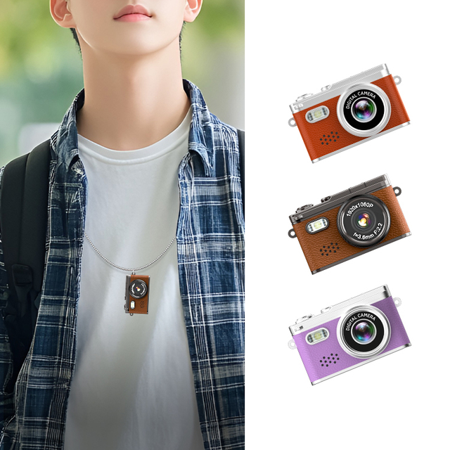 Retro Mini Keychain Digitalkamera 1080P Video Lightweight Portable Cams Wireless Compact Camera with 6 Filters