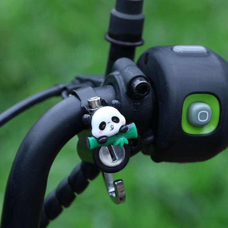 Poignée casque serrure bambou ours blanc