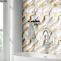 Papier peint marbré brillant, décoration durable pour la maison, salon, luxe moderne, autocollant mural imperméable pour intérieur