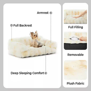 <span class=keywords><strong>Cama</strong></span> de <span class=keywords><strong>Perro</strong></span> de Felpa con Diseño Tie-Dye, Doble, Acolchada, Multifuncional, Desmontable, Lavable, <span class=keywords><strong>para</strong></span> Todas las Estaciones - Product Image 6
