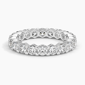 Anillo de Eternidad de Primera Calidad con Brillante Diamante Moissanita para Mujer, Ideal para Regalo, Joyería de Moda para Ocasiones Especiales - Product Image 6
