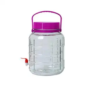 空のガラス収納ジャー栓付きの大きな飲料用ガラス瓶