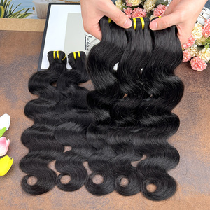 Extensions de cheveux humains vierges bruts, ondulés, alignés sur les cuticules, à double trame, vente en gros - Product Image 3