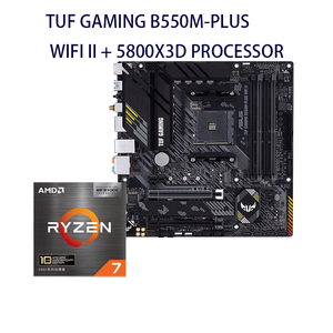 Carte mère de bureau TUF Gaming B550M-Plus WIFI II AM4 pour processeur 5800X3D 8 cœurs 16 threads, scellée, haute performance, offre des performances exceptionnelles - Product Image 1